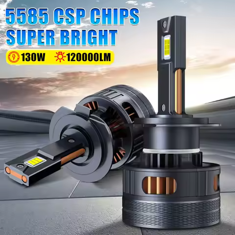 2024 Newest H7 H11 Led Headlight Bulbs Canbus 130W 120000Lm Super Bright H1 H4 H8 H9 9005 HB3 9006 HB4 9012 Hir2 6000K Auto Lamp