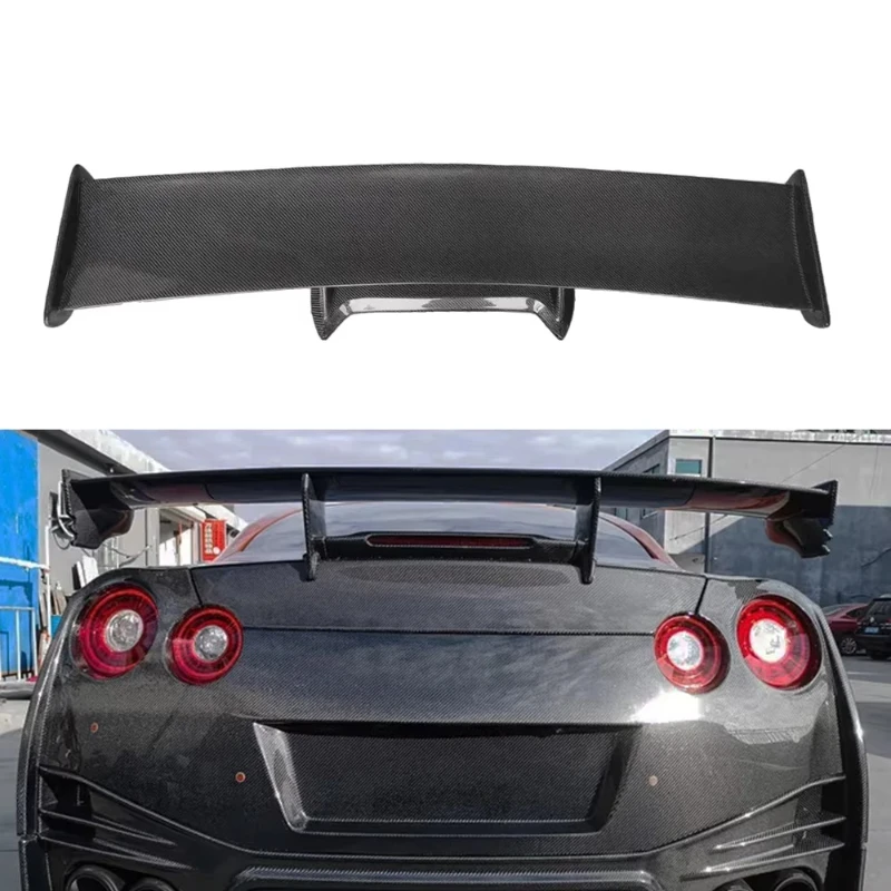 

Carbon Fiber High Polish Test Qualified Tail R35 Double Ducktail Spoiler Roof Rear Tail Bumper
