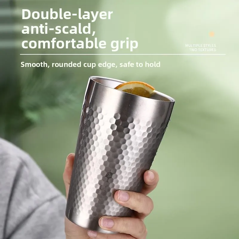 

Thiened двухслойная вакуумная чашка для пива из нержавеющей стали 304, корейская чашка для пива, золотой цвет, теплоизоляционная чашка для чая для барбекю