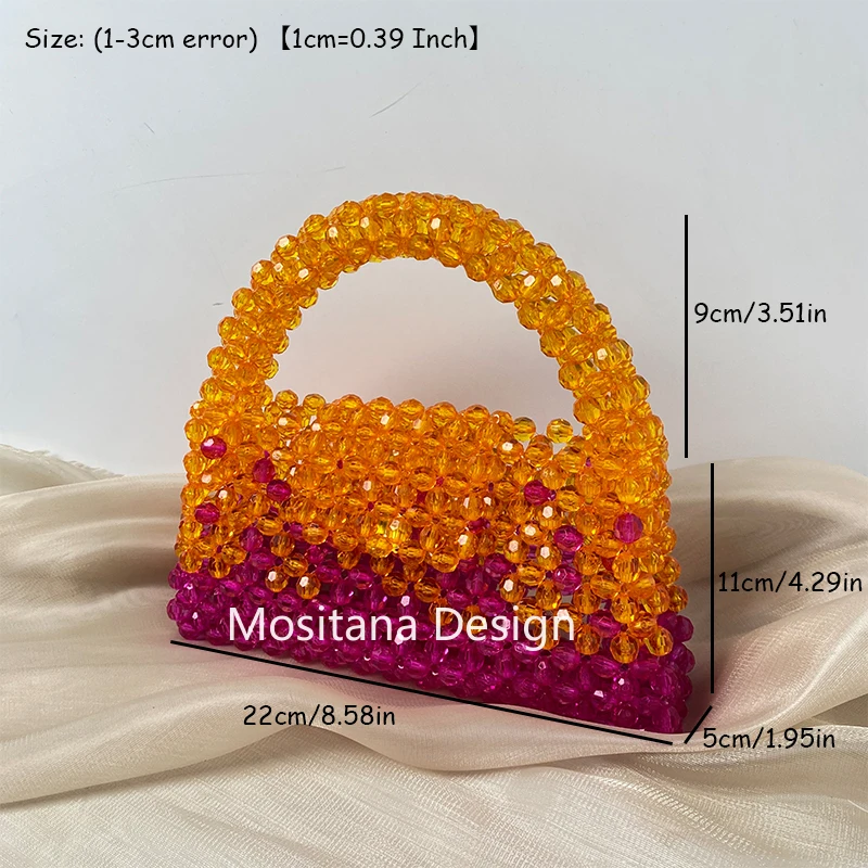 Imagem -02 - Bolsa Artesanal de Cores Gradiente para Mulheres Bolsa de Festa com Alça Superior para Senhoras Original Pode Ser Personalizada Nova Moda 2024