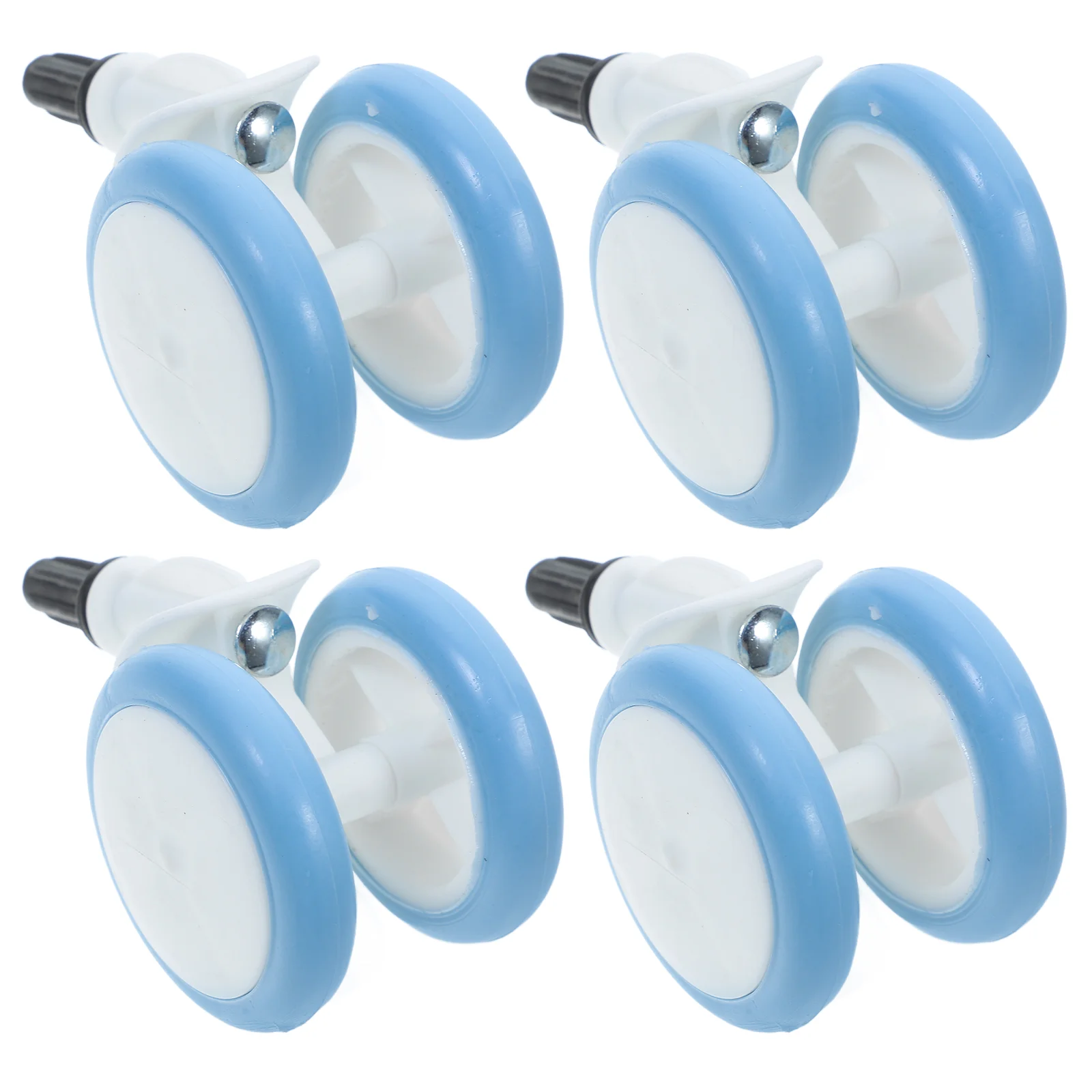 

4 Pcs Caster Wheels Walking Aid Replacement Baby Stroller Rubber Universal Stem Casters Desk Rear for Wire Shelving Wheelchair