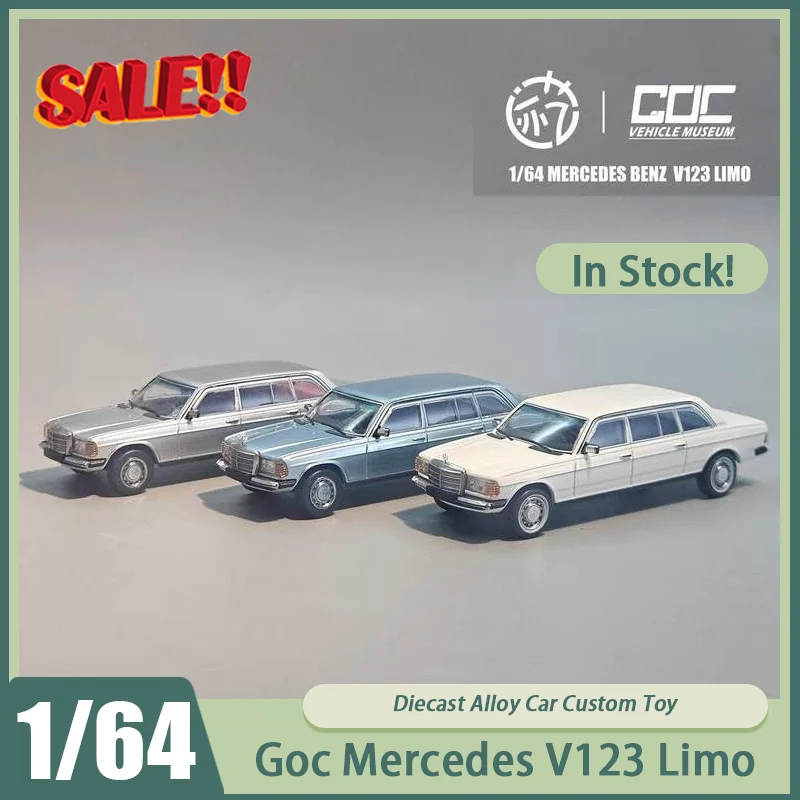 

Новинка в наличии Goc 1:64 Mercedes V123 Limo, литые под давлением украшения из сплава, игрушки на заказ, детский рождественский подарок