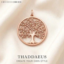 Pendant Rose Gold Color Tree Brand New Fashion Jewelry Europe Style Romantic 925 Sterling Silver Gift For Woman
