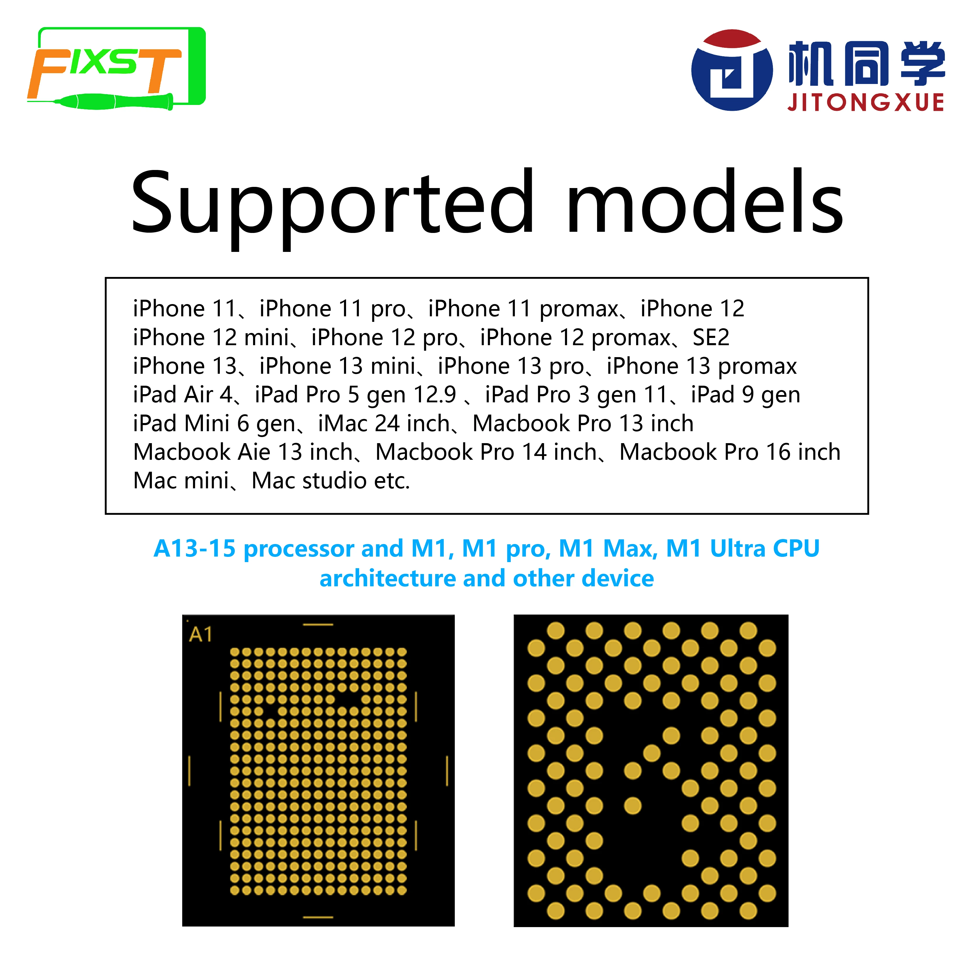 JTX 12 13MAX 14 Pro 15 Series NAND conversion board BGA315 to BGA110 Moble Phone Chip Repair Tool