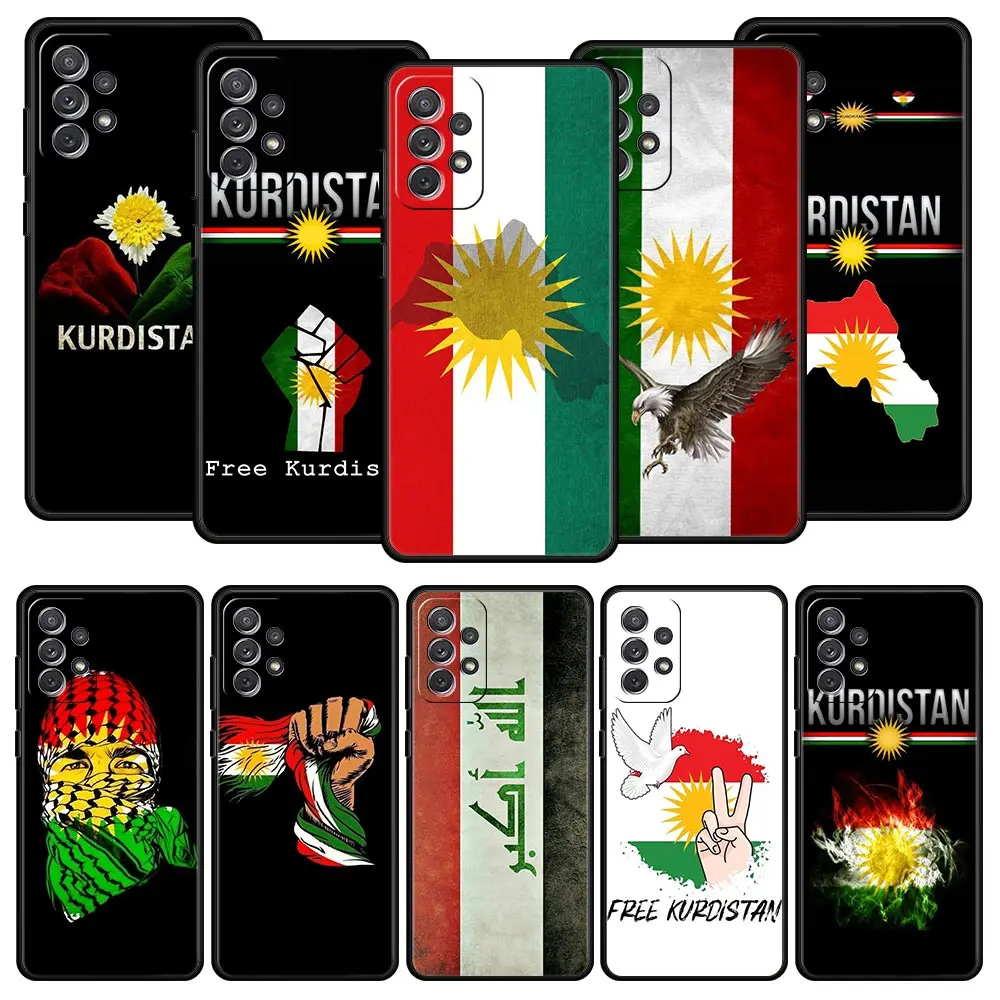 Kurdistan Flag Phone Case for Samsung A51 A71 A21S A12 A11 A15 A25 A31 A41 A52 A32 A23 A33 A53 A73 A03S A05S A13 5G A72 Cover