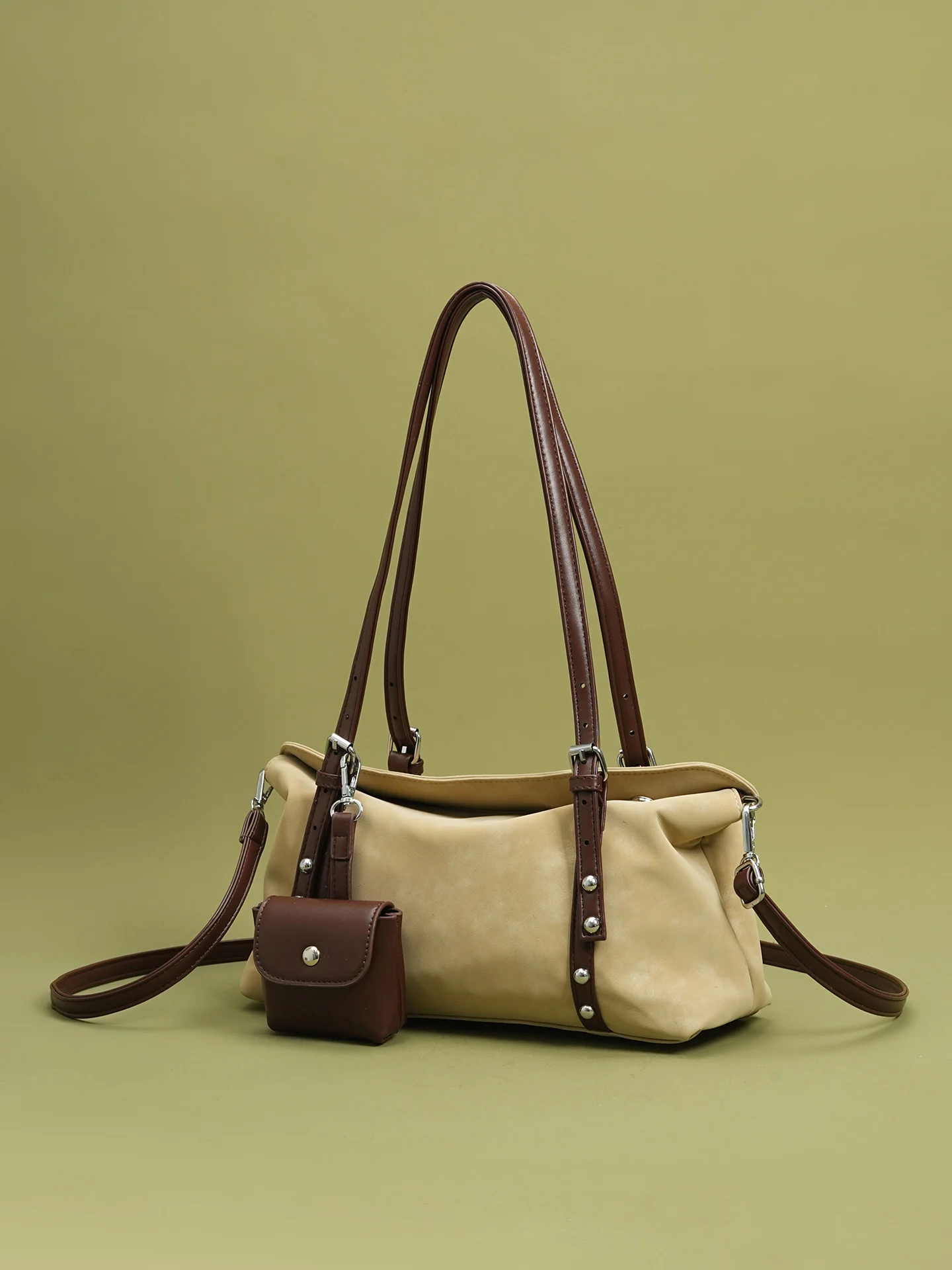 

High Quality Retro Suede Crossbody Bag Large Capaci Commuter Underarm Bag Faionable Versatile Bag Fall Winter New Shoulder Bag