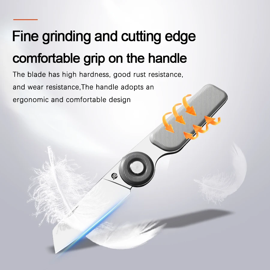 YingQu Folding Knife DP56 Food Grade ABS Handle 5CR15MOV Stainless Steel Pocket knife Cutting Tool Multitool Fruit Knife Camping