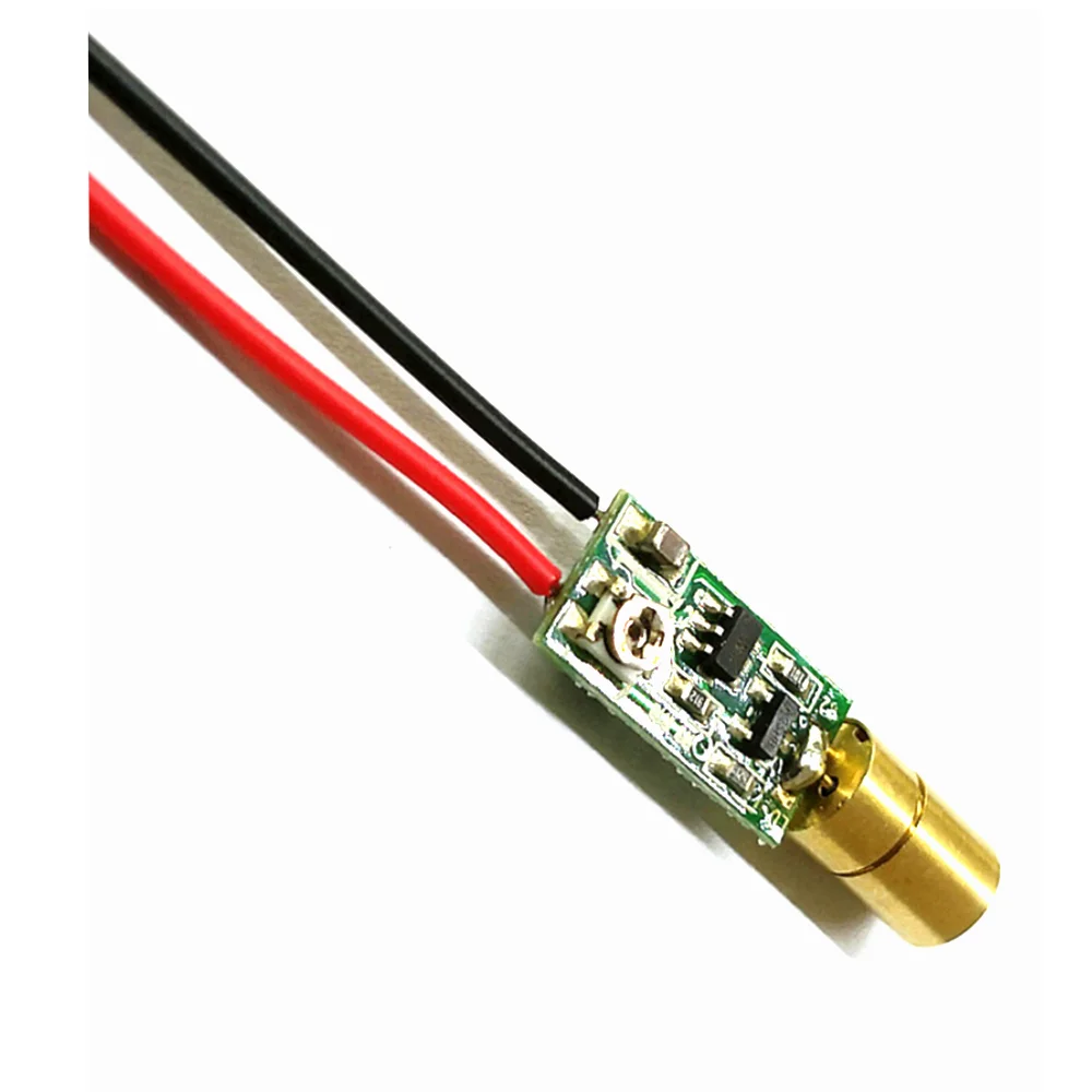 Mini mosiężny moduł 515nm 520nm 5mW Green Laser Dot Module DC3V Driver Out 6*10mm