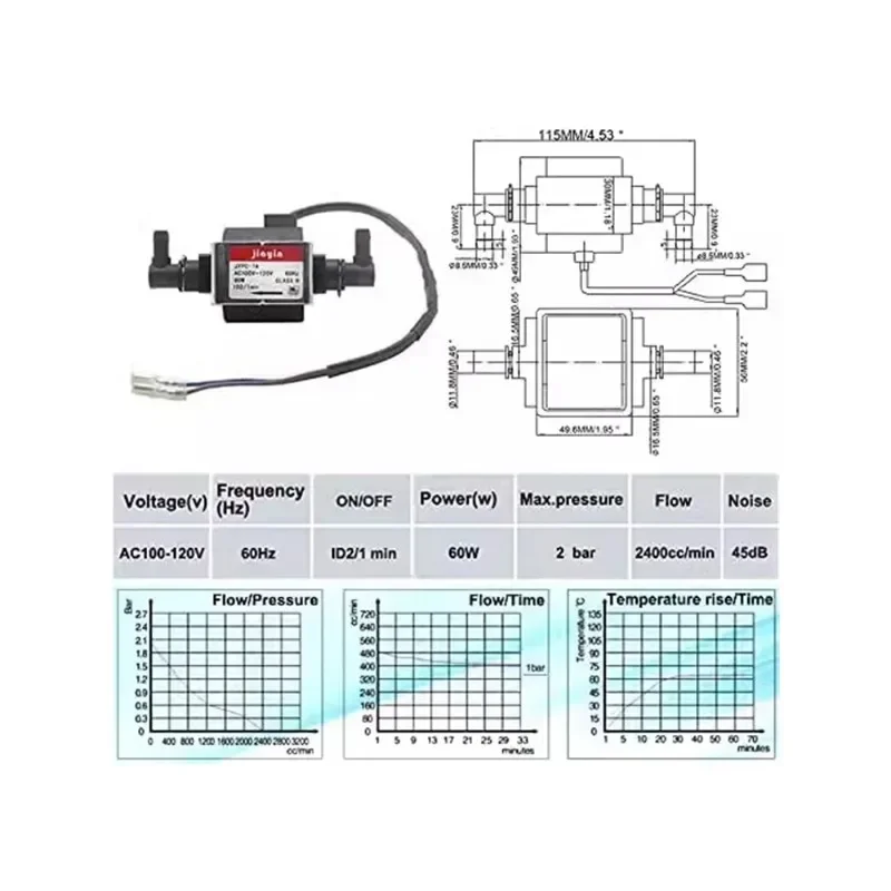 Jiae-Bomba Eletromagnética, Máquina De Limpeza A Vapor, JYPC-7A Mop Máquina De Café, Acessórios Da Bomba, 110V