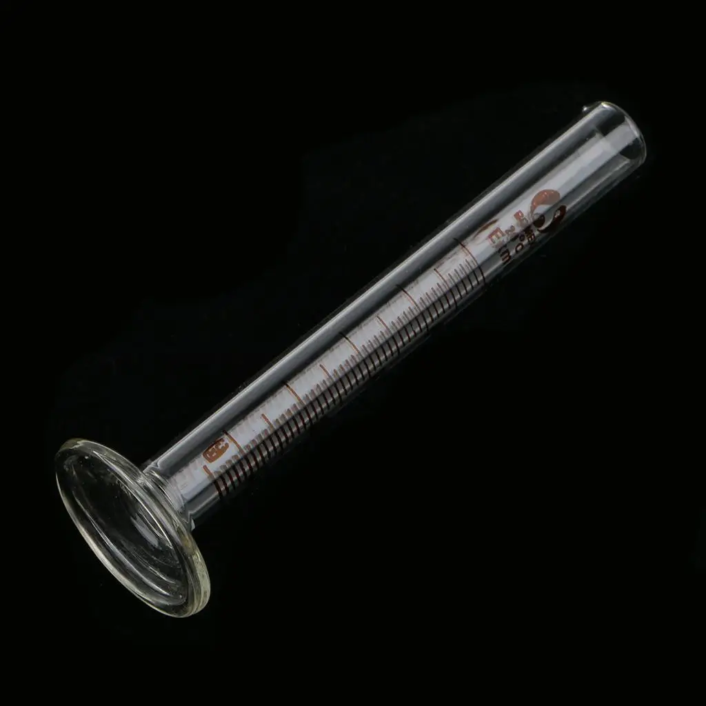 Lab Glass Graduated Cylinder 5ml Heavy Duty Borosilicate Single Metric Measuring Cylinder for Academic Research