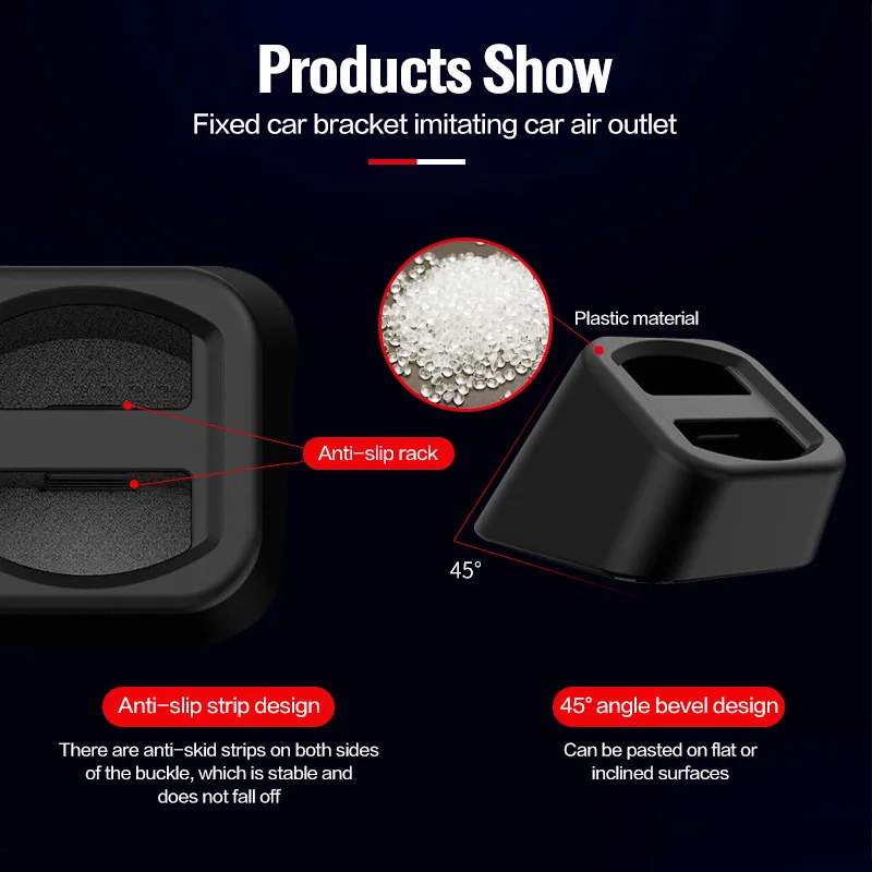 Gravity Magnetic Car Phone Holder Stand Base Dashboard Retrofit Mobile Stand Support Air Outlet Clip Smartphone Bracket - view 4