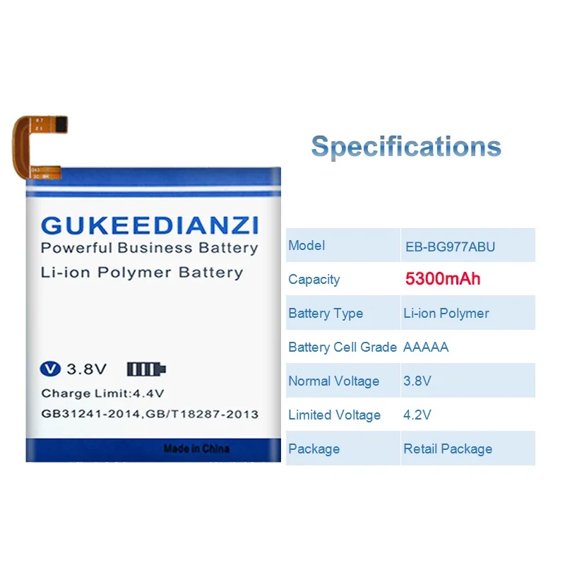 5300mAh EB-BG977ABU Mobile Phone Battery For Samsung GALAXY S10 5G Version S10 X Version High Capacity