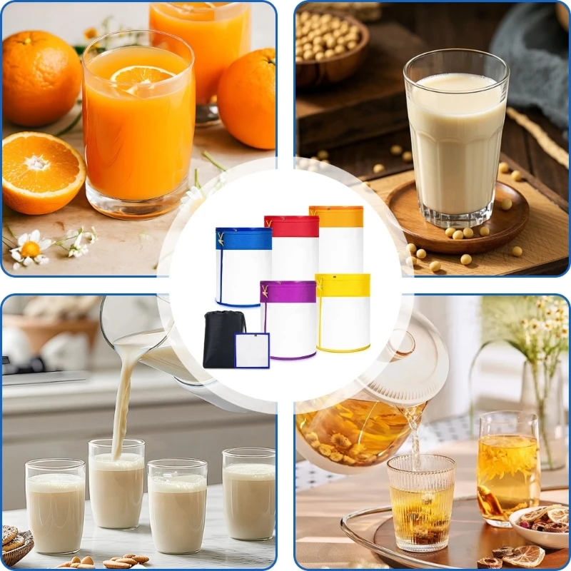 

5PCS 5 Gallon Accuracy Filtrations Bags Home Brewing Filter Meshing Bags set for Home Distillers & Culinary Applications