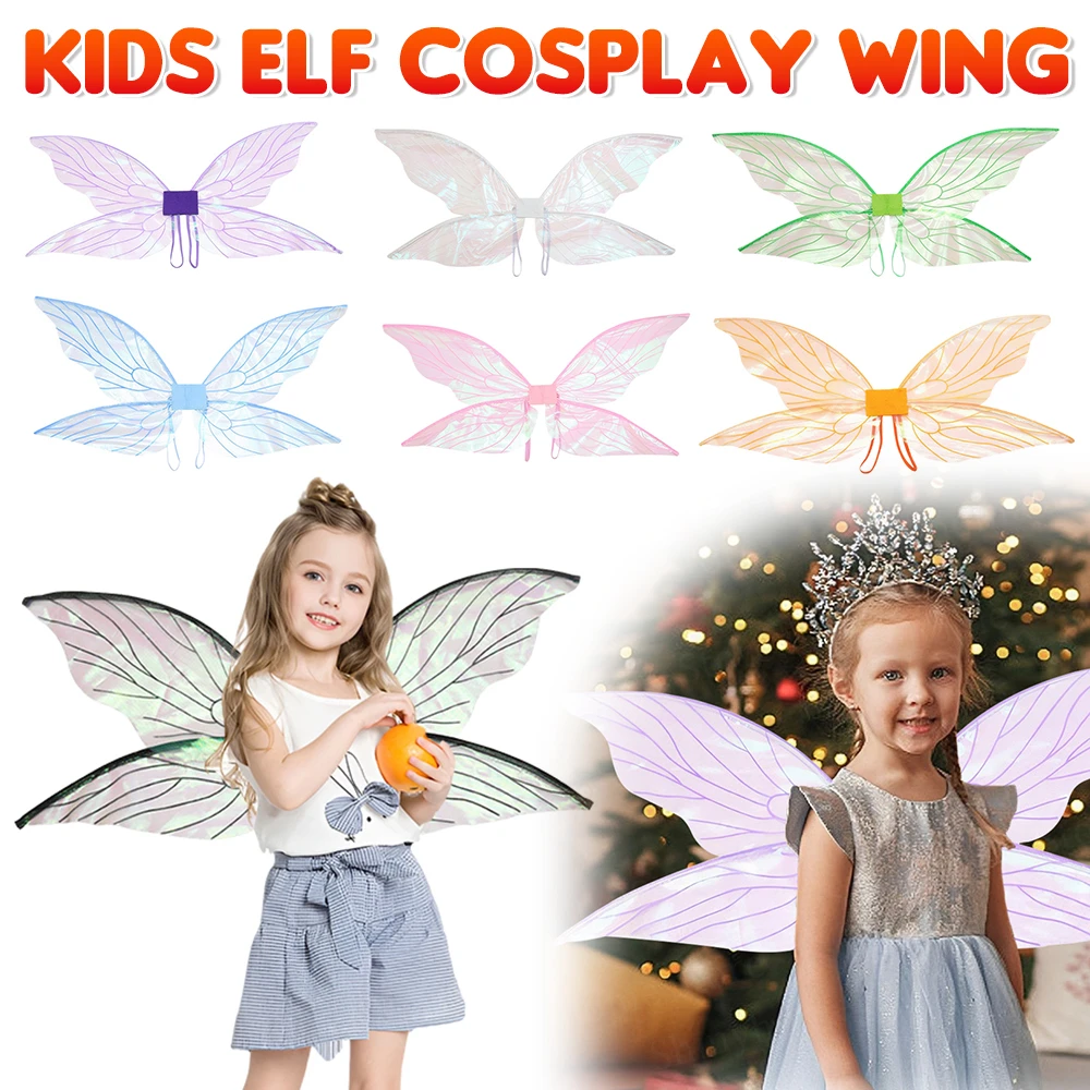 

Princess Butterfly Fairy Elf Angel Wings For Women Girls Fancy Dress Costume Halloween Party Cosplay Performance Photography