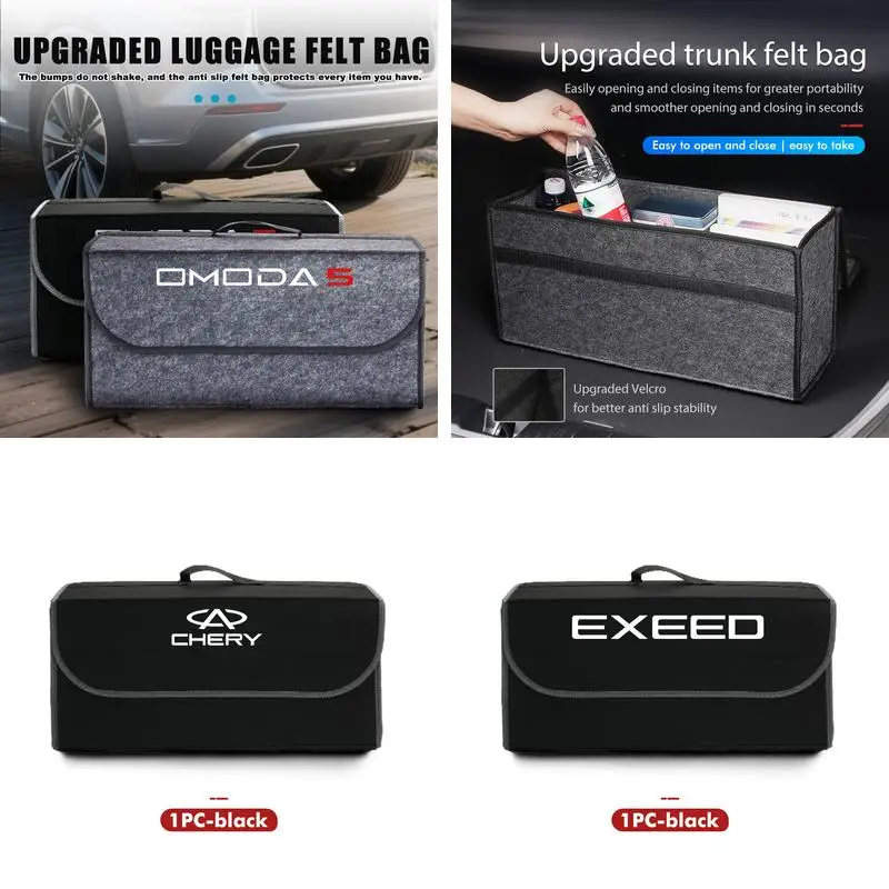 Car Trunk Storage Organizer Bag For Chery Tiggo7 Pro Tiggo8 Pro Omoda C5 Jaecoo J7 J9 Foldable Cargo Storage Box Accessories