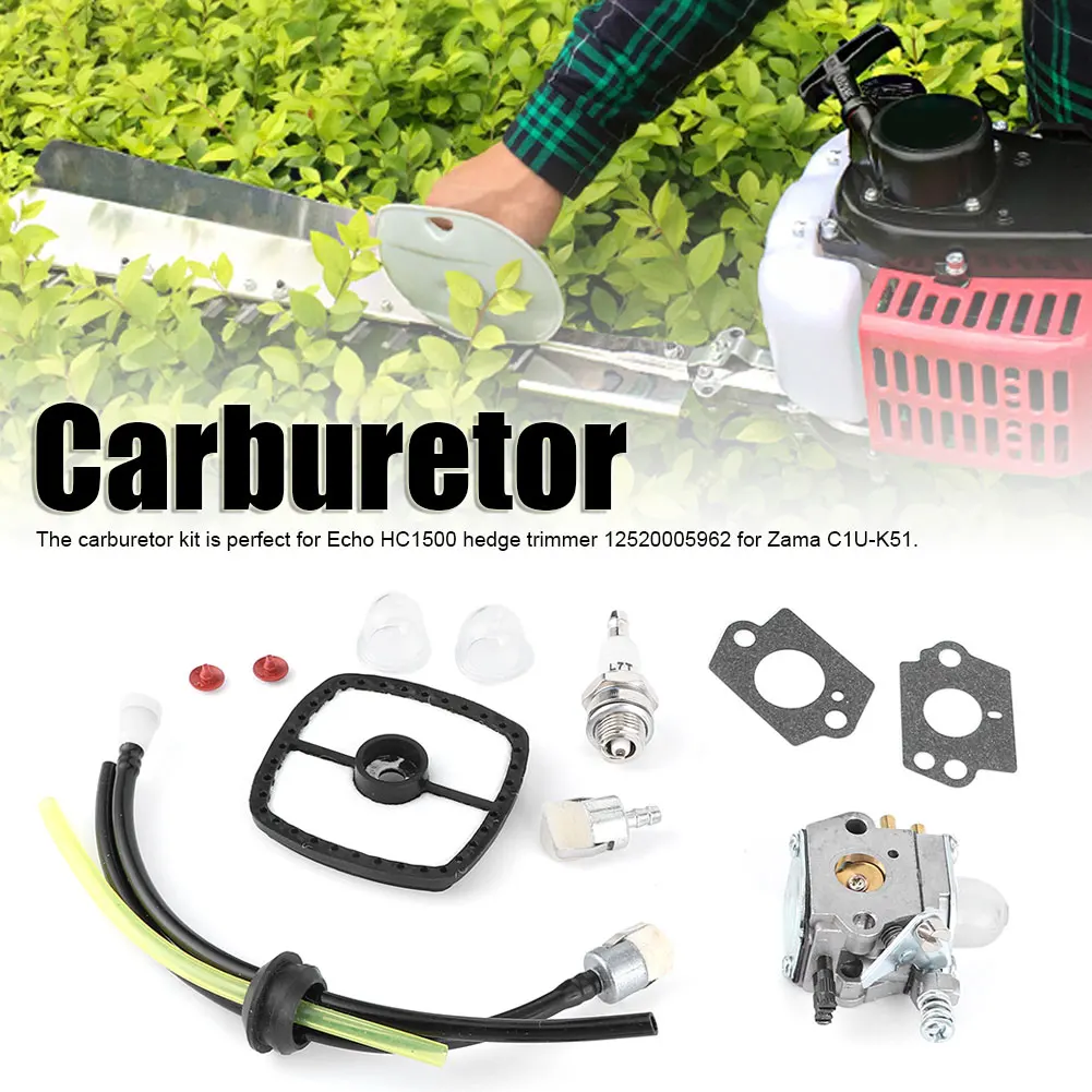 Hedge Trimmer Accessory Hedge Trimmer Aluminum Carburetor Kit Accessory for Echo HC1500 12520005962 for Zama C1U‑ K51