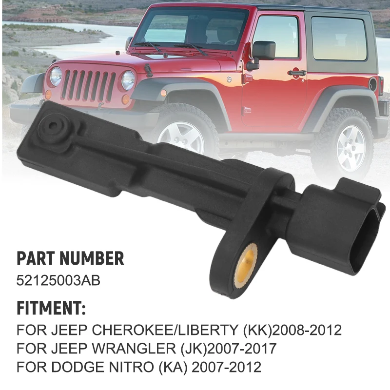 مستشعر سرعة العجلات الخلفية ABS ملحقات مستشعر سرعة العجلات السوداء لسيارة دودج نيترو جيب ليبرتي رانجلر 52125003AA 52125003AB