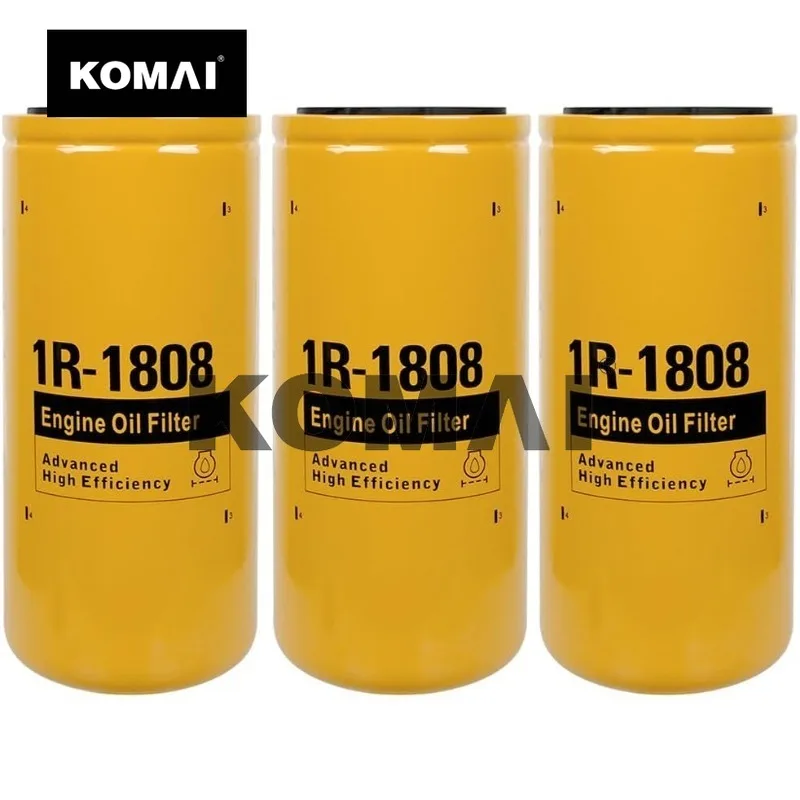 

KOMAI 3PCS 1R1808 Oil Filter For CAT 1R-1808 Oil 3406B 3408 3412C 3412 3306B Excavator Replace 275-2604