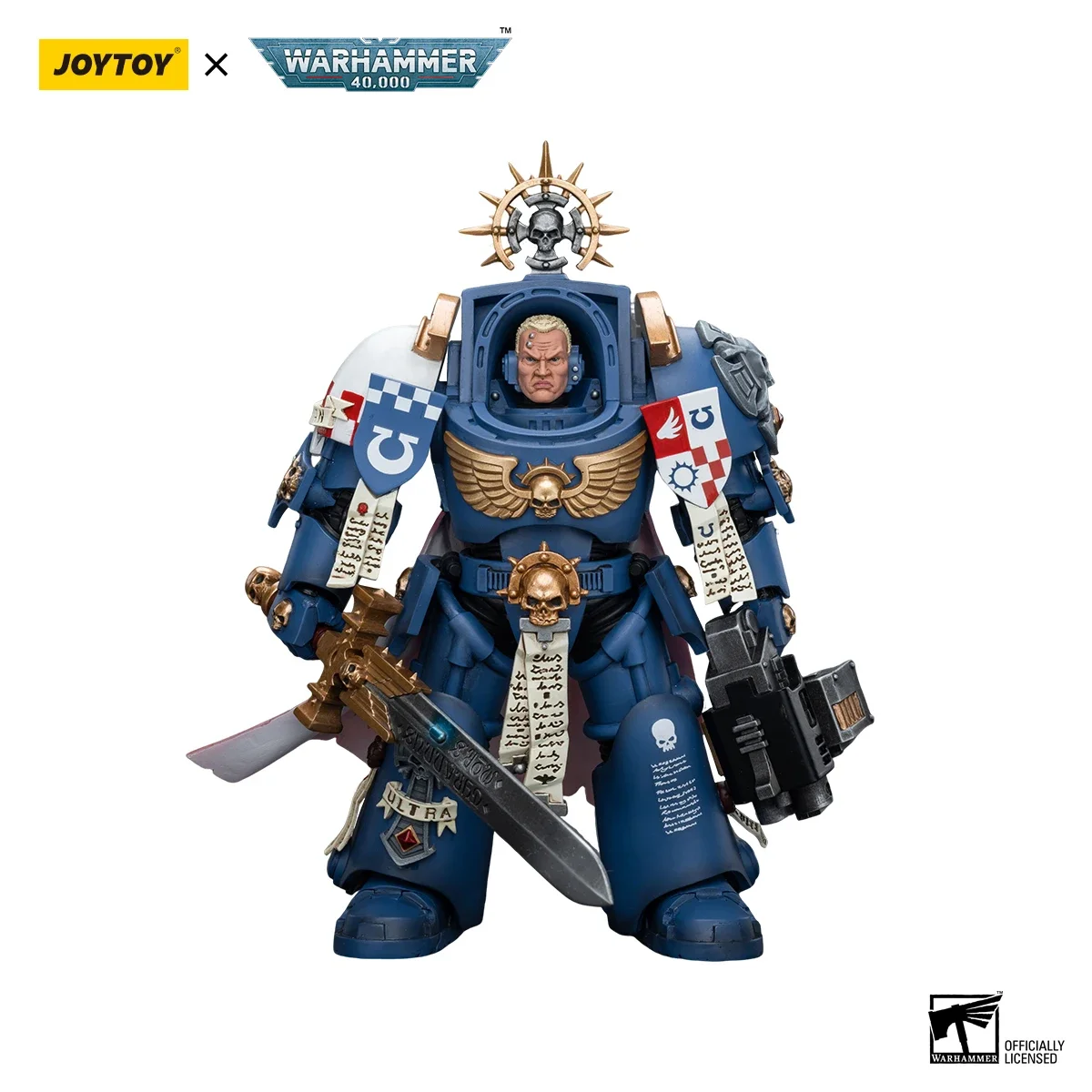 JOYTOY Warhammer 40k 1/18 Action Figures Anime 14.3cm Ultramarines Terminator Captain Severus Agemman Model Toys