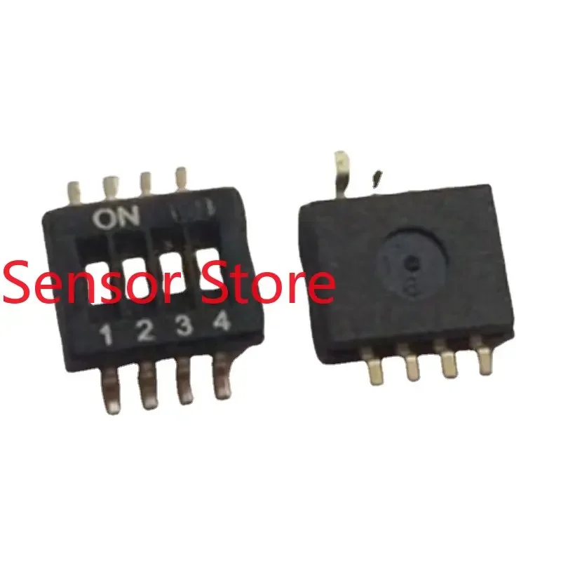 

10PCS DSHP04TSGER 1.27 Foot Distance Black 4-bit Patch Dip Switch 4-way