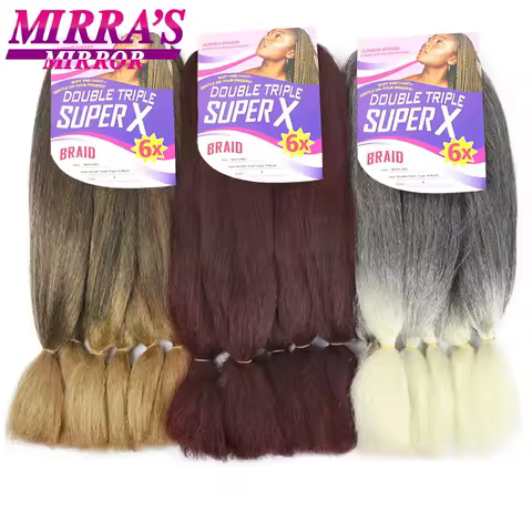 400G 24 Inch Long Jumbo Braiding Hair Super X Synthetic Jumbo Hair Extensions For Braiding African Twist Box Braids Blue Ombre