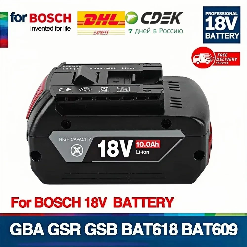 18V 10.0Ah Battery Original for Bosch 18V Professional GBA GBH GSR GSB BAT618 BAT609 BAT620 Replacement Battery