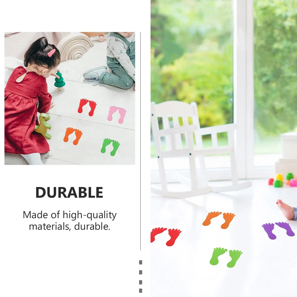 

12 Pairs Footprint Stickers Waterproof Floor Stickers For Bathrooms Kindergartens Swimming Pools Easy Stick Remove