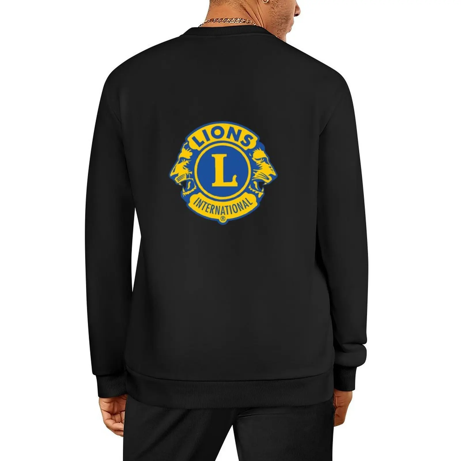

lions clubs international we serve Pullover autumn clothes men's sweat-shirt mens clothing men's clothing sports sweatshirt man