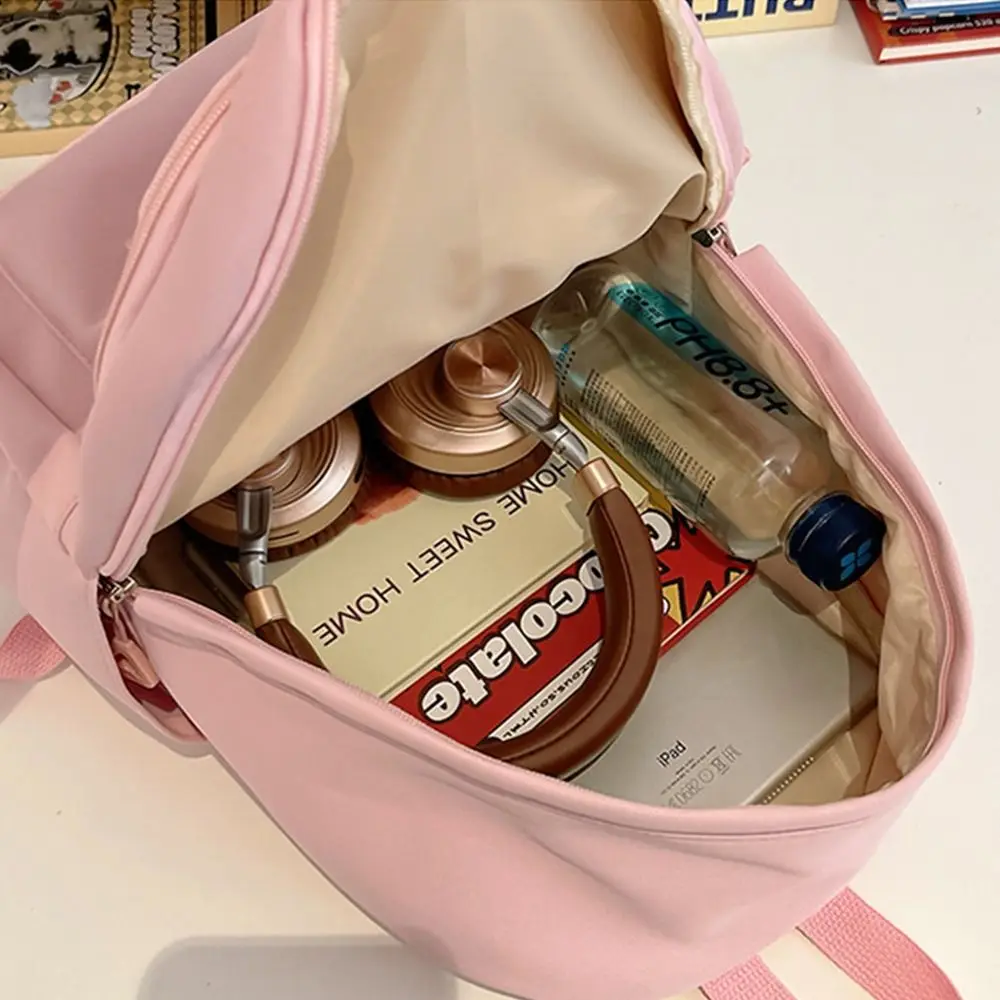 Creative Gift Large Capacity Backpack Harajuku Nylon Shoulder Bag Reusable Satchels Bag Daily Use