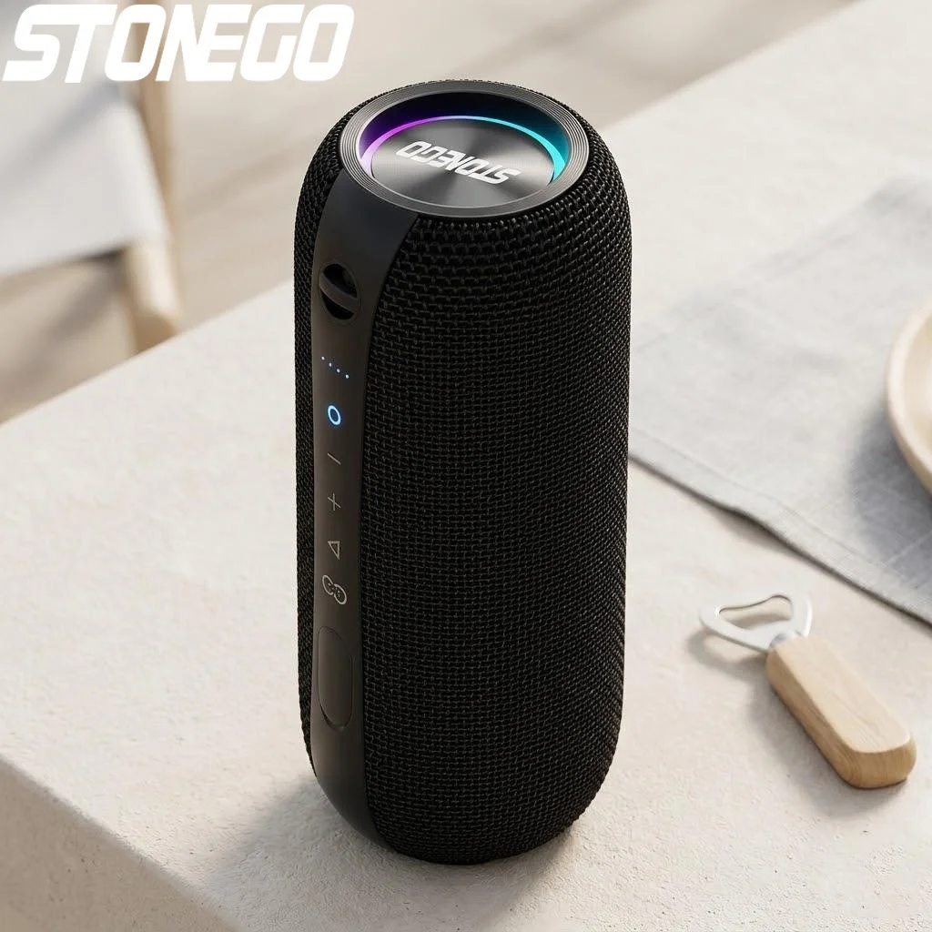 

Портативные беспроводные Bluetooth-колонки в стиле панк, прозрачные, с двумя динамиками, LED-подсветкой, улучшенным басом и технологией TWS