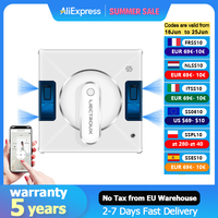 Window Cleaning Robot Liectroux YW509, 4-Way Water Spray,Home Glass Floor Wall Robot Window Cleaner,Strong Vacuum,Rimless Works