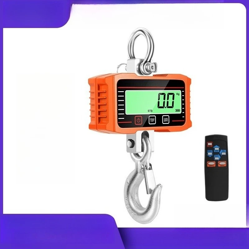 Industrial Digital Crane Scale 300kg LCD Display Battery Powered Hanging Weighing Scale with Remote