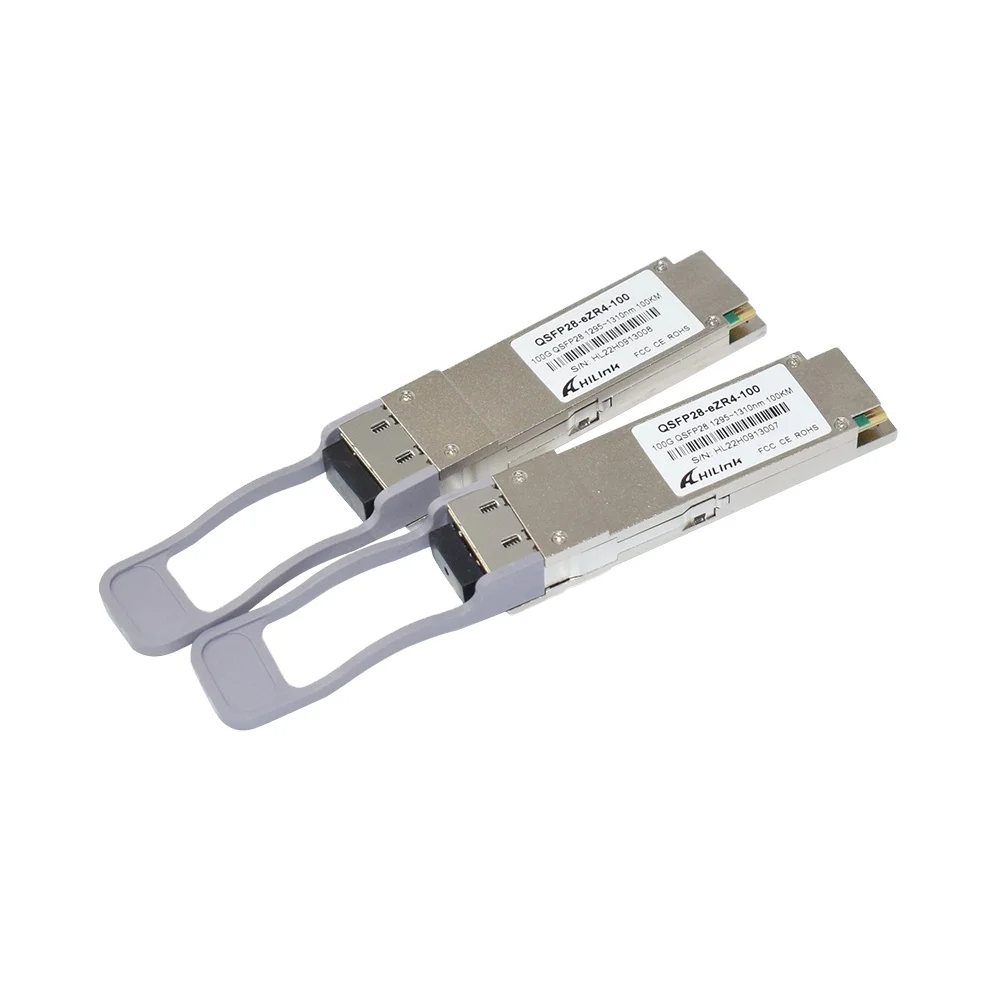 

Hilink Compatible 100G QSFP28 Fiber Optic Module Big Popular 100km 1310nm LC Connector for Communication & Networking