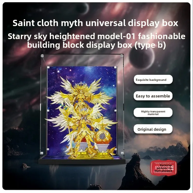 Caja de exhibición de acrílico con cubierta antipolvo Saint Cloth Myth Picture Fighter ex Saint Cloth Saint Myth, adecuada para la serie Origin of the Stars