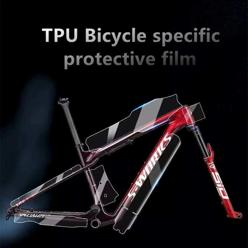 Road Bike Frame Scratch-Resistant Protector Bike Sticker MTB Guard TPU Bicycle specific Cropped Universal Protective Film