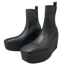 Men Chelsea Boots Platform High Heels Man Gothic Sneakers Leather Kiss Boots Vintage Trendy Designer Shoes