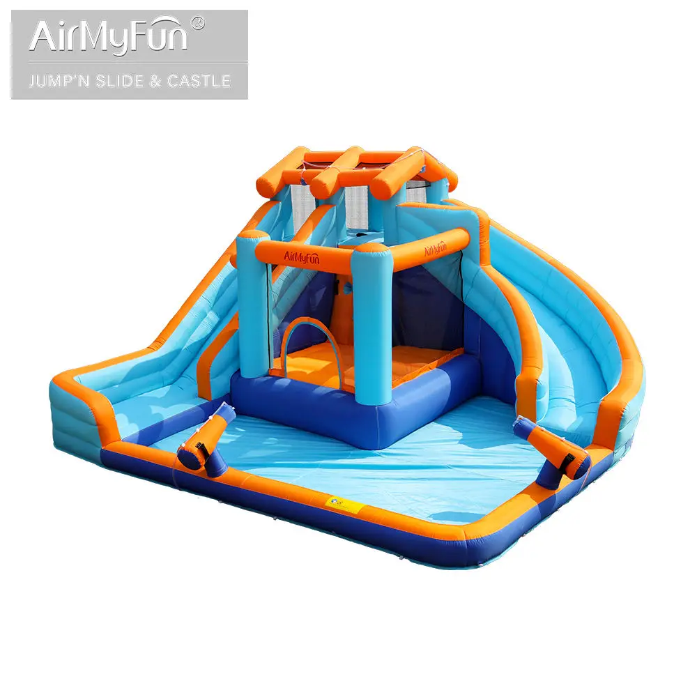 Hot selling new design inflatable water slide with swimming pool jumping castle house children's inflatable water slide