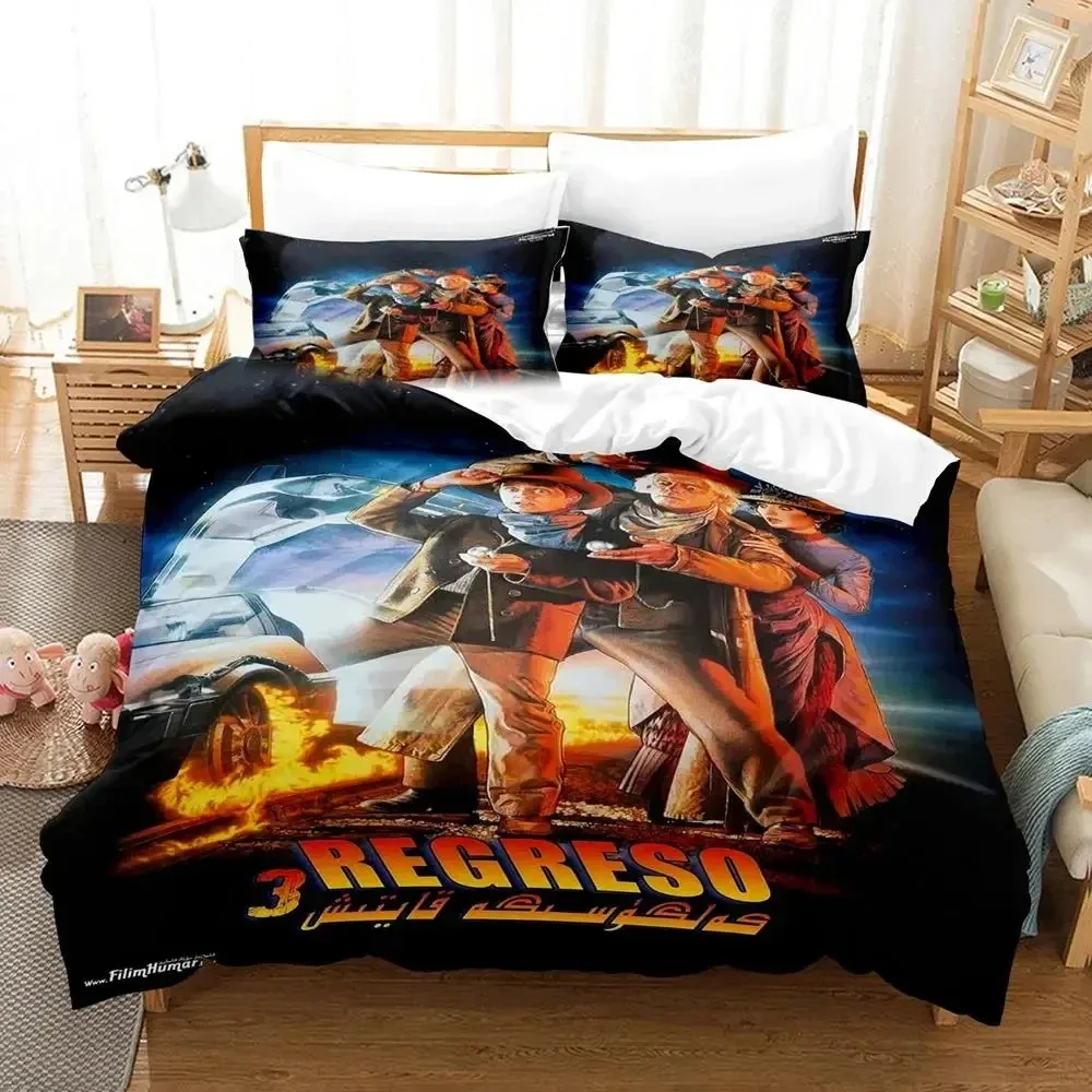 Movie Back To The Future Canary Bedding Set Duvet Cover Bed Set Quilt Cover Pillowcase Comforter king Queen Size Boys Adult