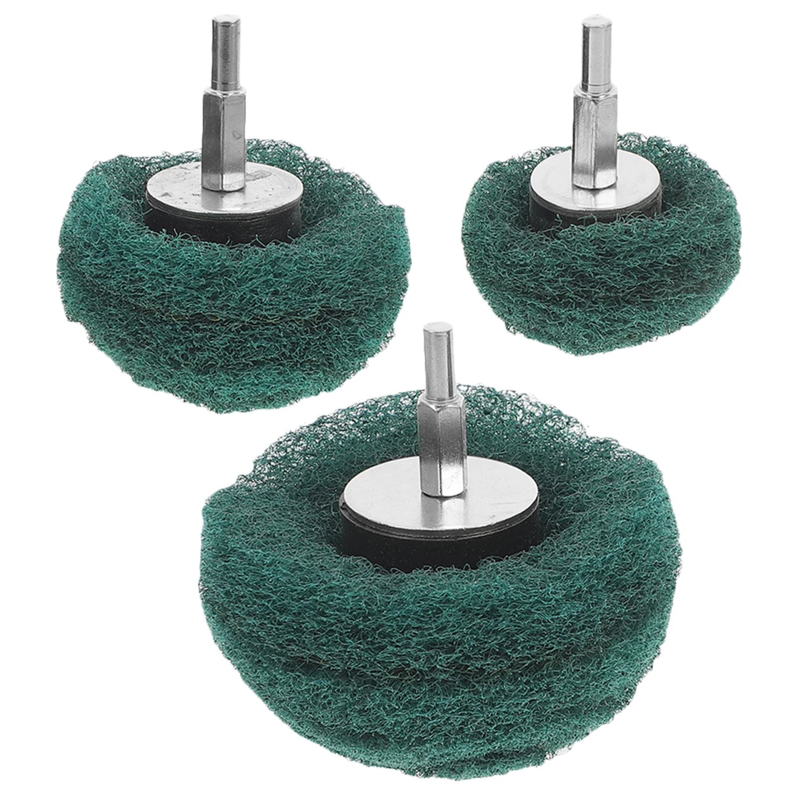 

3Pcs 50mm 75mm 100mm Green Nylon Fiber Polishing Buffing Wheels For Drill Rotary Tool Accessories Abrasive Pads