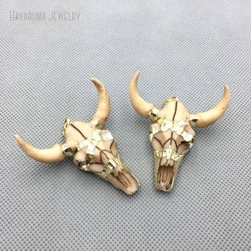 13Pcs Longhorn Boho Animal Skull Bull Necklace Pendant Southwestern Bohemian Jewelry Charm Cowboy Gift