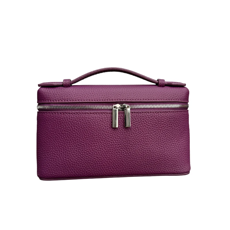 Mendy Small Clutch Bag Crossbody Phone Bag 19CM Compact Size Designer Style Double Zipper Real Leather Daily Use Dating