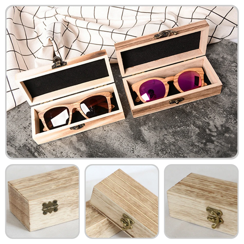 

Simplicity Wooden Bamboo Case Elegant Design Protective Glasses Container Men Women