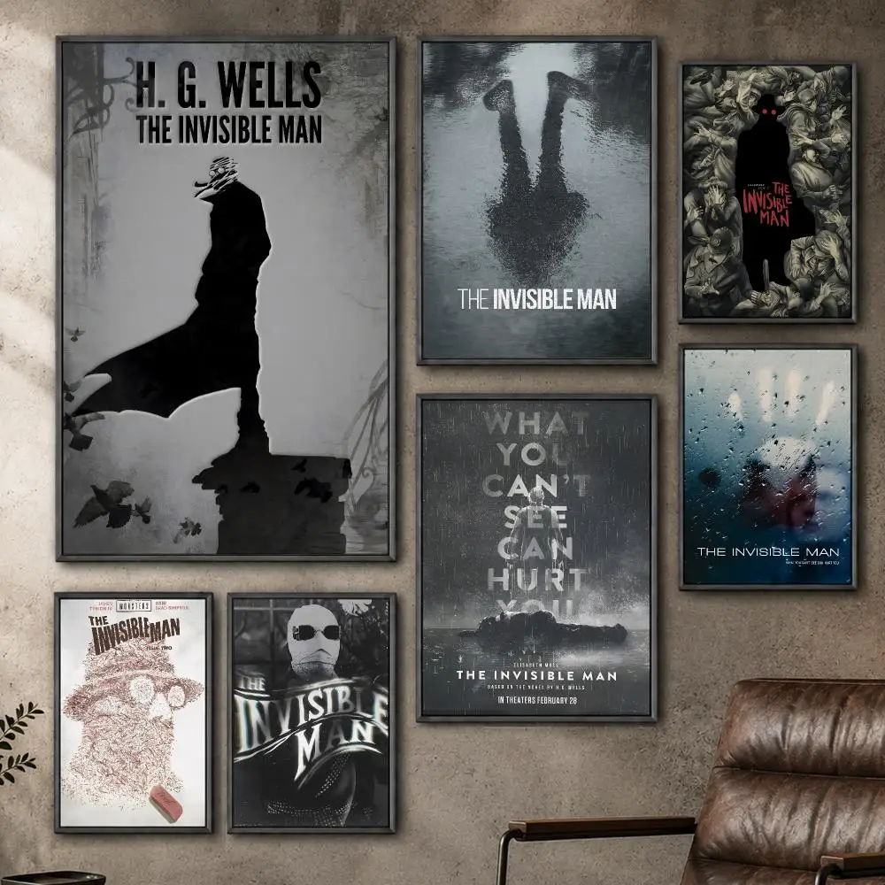 Film The Invisible Man Horror Thriller Poster  PP Self Adhesive Home Garage Dorm Bar Wall Decor Aesthetic Retro Gift