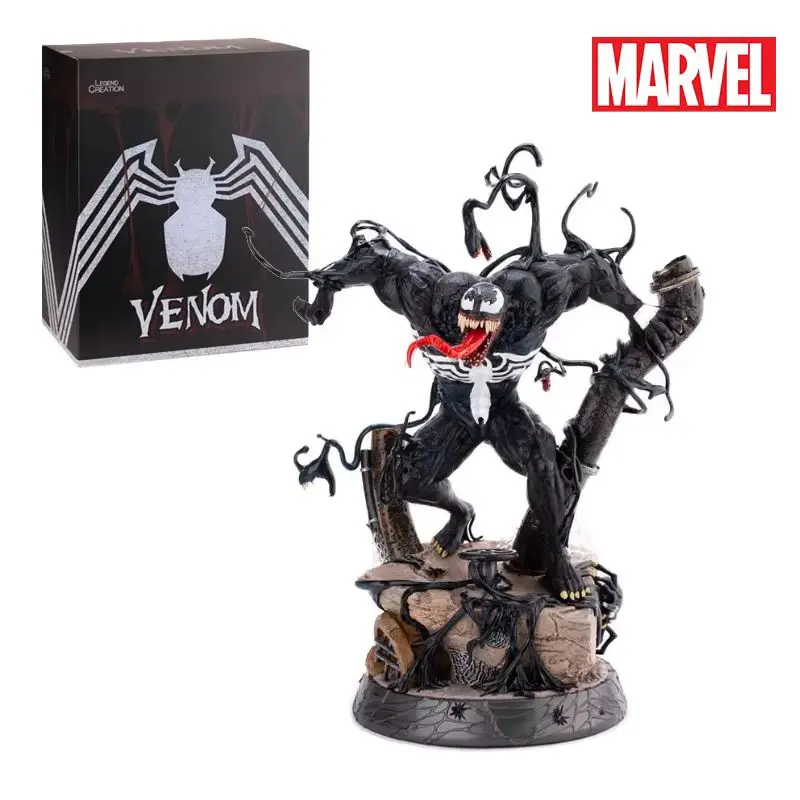 2024 Hot Sale 38cm Marvel Anime Handmade Venom Spider Man 1/4 Statue Handmade Model Toys Cool Collectable Toy Kids Xmas Gift