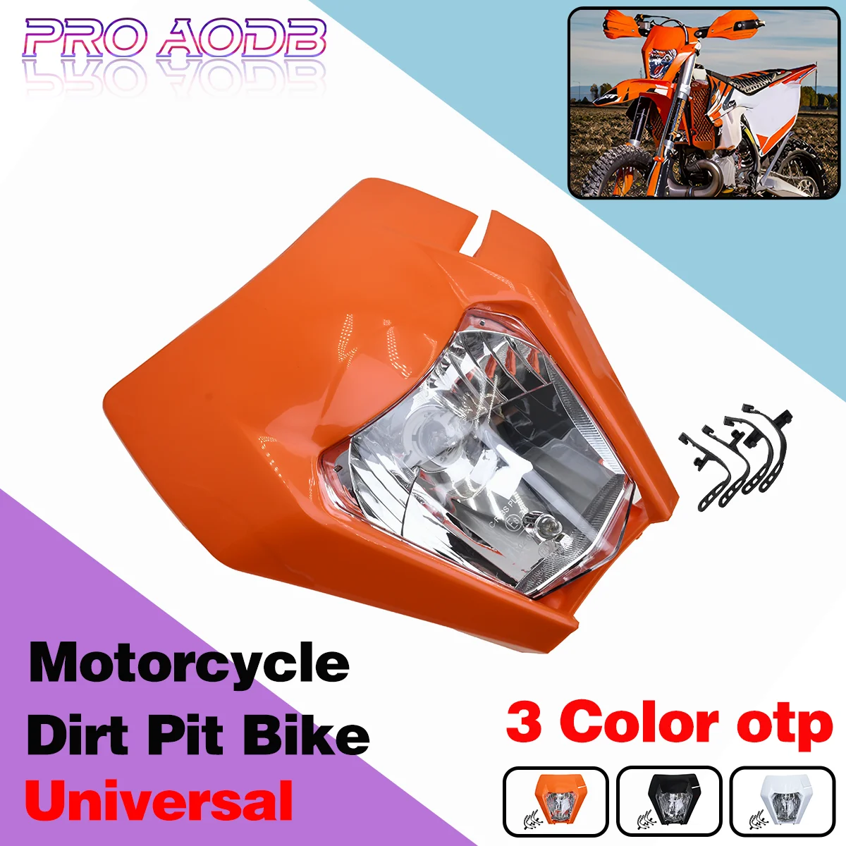 Motorcycle 12V LED super bright lamp shade For KTM SXF XCF EXCF Yamaha YZF Honda CR CRF Suzuki Kawasaki KLX Dirt bike Universal