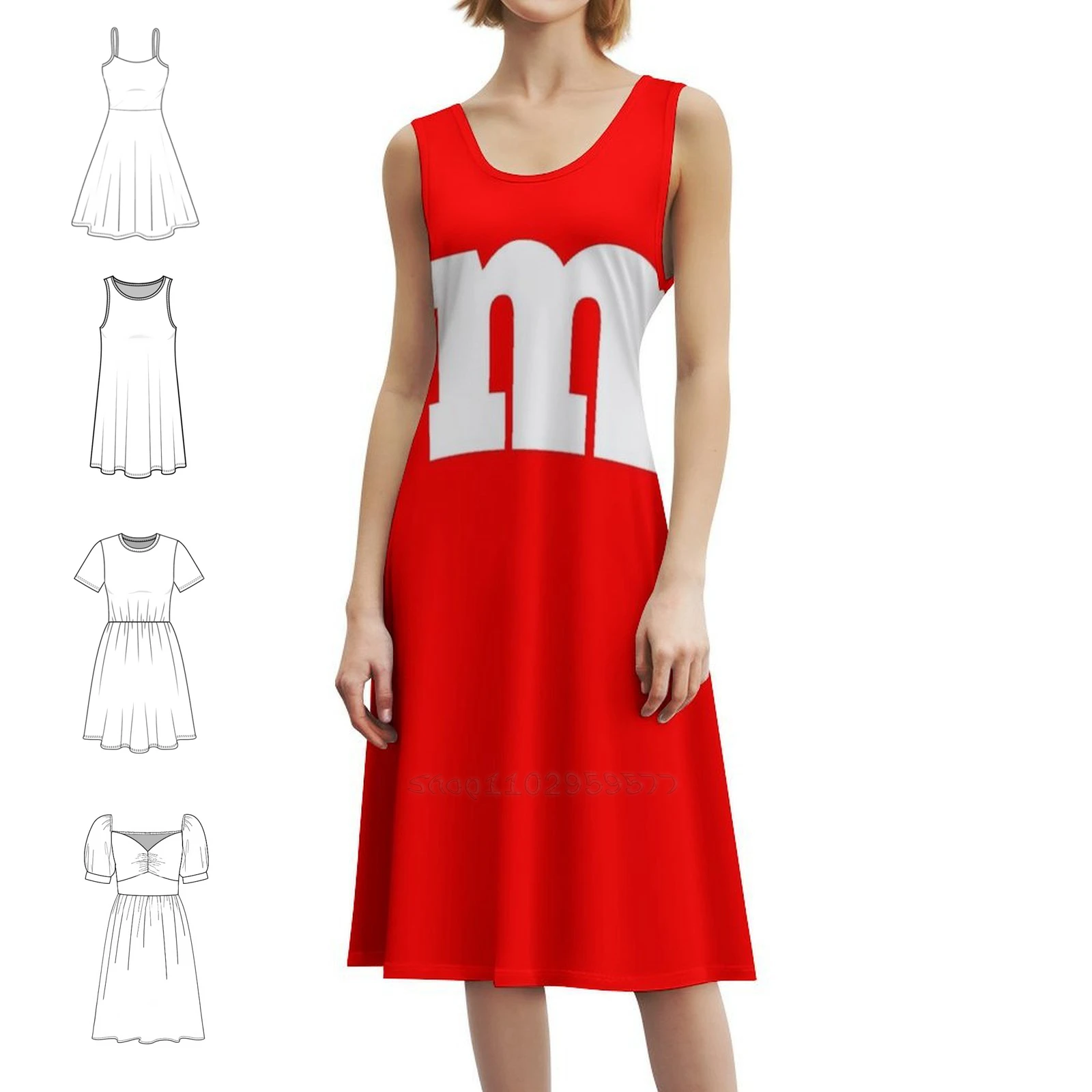 قميص حرف M فستان على الطراز الكوري للنساء فستان كاجوال أنيق للحفلات أو الارتداء اليومي ملابس نسائية M M #1