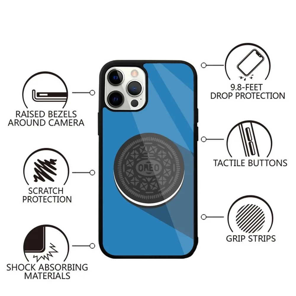 O-OreoS Chocolate Milk Cookies Phone Case For iPhone 15,14,13,12,11,Plus,Pro,Max Mini Magsafe Magnetic Wireless Charging