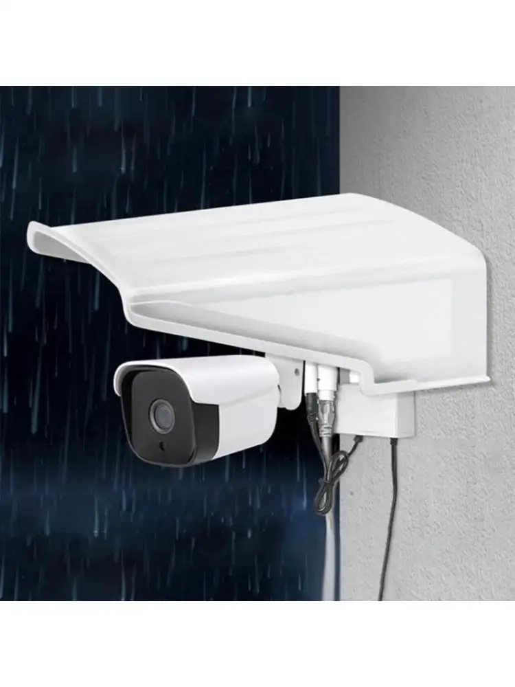 R53C Plastic Security Camera Housing Dustproof Enclosure with Sunshade Designs Suitable for Enhances Monitoring Performances
