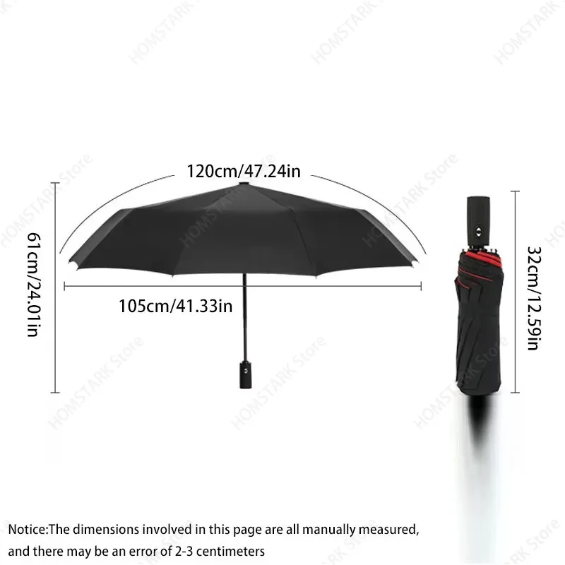 Fully Automatic Windproof Double‑Layer Folding Umbrella Large Parasol For Men Women Business Daily Outdoor Use Spare Accessory