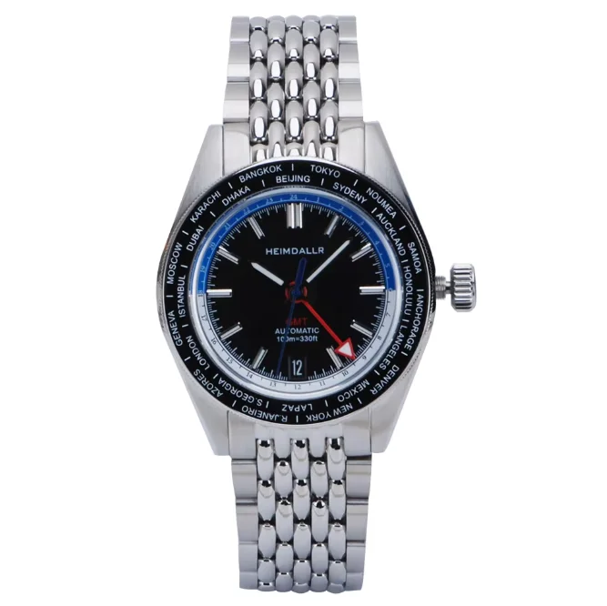 

Heimdallr Men Automatic Watch 43mm GMT Mechanical Wristwatch 10ATM Waterproof BGW-9 Luminous Sapphire NH34